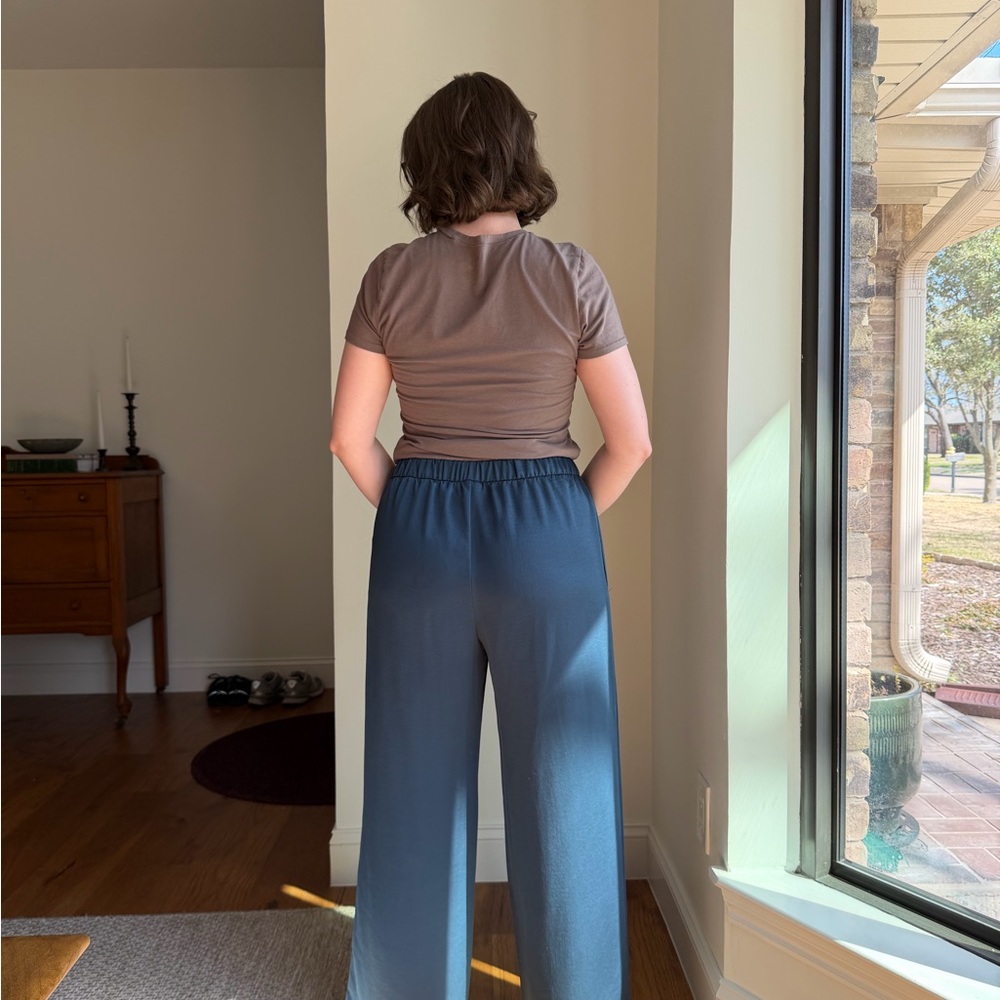 Vintage Worthington Blue Wide-Leg Pants - Picture 2 of 3